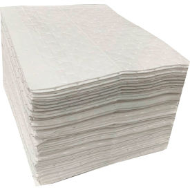 Oil Only Two-Ply Laminated Pad, Medium Weight, 16"W x 18"L, White, 100/Pack view 2