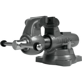 JET Equipment 28831 Wilton Machinist Jaw Round Channel Vise with Swivel Base, 4" image.