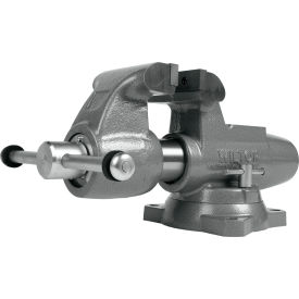 JET Equipment 28832 Wilton Machinist Jaw Round Channel Vise with Swivel Base, 5" image.