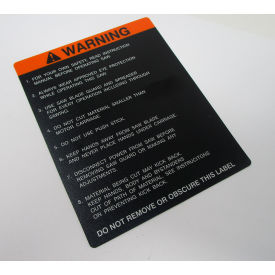 JET Equipment 3408265 JET® Warning Label (L510) , 3408265 image.