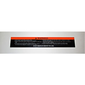 JET Equipment 6012192 JET® Warning Label (Model 201) Pm15 Plnr, 6012192 image.