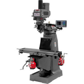 JET Equipment 690139 JTM-4VS Mill With 3-Axis ACU-RITE 200S DRO  With X and Y-Axis Powerfeeds and Power Draw Bar image.