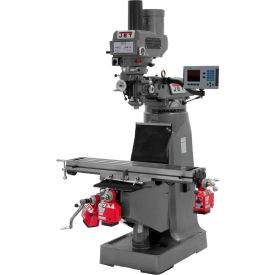 JET Equipment 690430 JTM-4VS Mill With 3-Axis ACU-RITE 300S DRO (Knee) With X, Y and Z-Axis Powerfeeds and Power Draw Bar image.