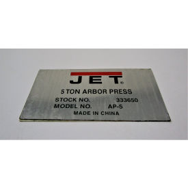 JET Equipment AP5-19 JET® Id Label, AP5-19 image.