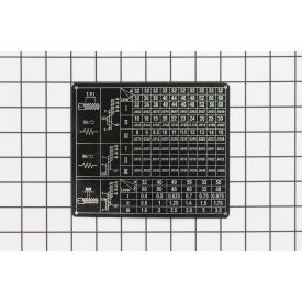 JET Equipment BD920W-2105 JET® Threading Chart Plate, BD920W-2105 image.