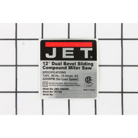 JET Equipment JMS12SCMS-229 JET® Id Label, JMS12SCMS-229 image.