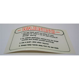 JET Equipment JTAS10-G8 JET® Warning Label, JTAS10-G8 image.