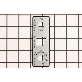 JET Equipment JWL1220VS-199 JET® Control Panel Label, JWL1220VS-199 image.