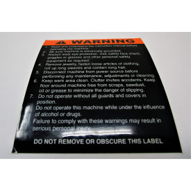 JET Equipment JWS35X-425 JET® Warning Label, JWS35X-425 image.