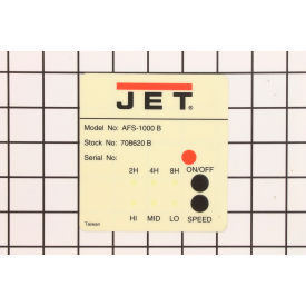 JET Equipment LM000513 JET® I.D. Label Afs-1000B, LM000513 image.