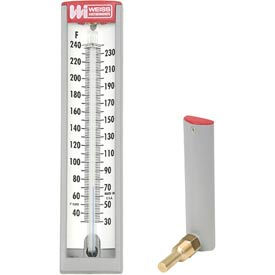 Weiss Instruments Inc. TL5A2-240 5"scale economy thermometer, angle form, 2" stem, 1/2" NPT, 30-240F image.