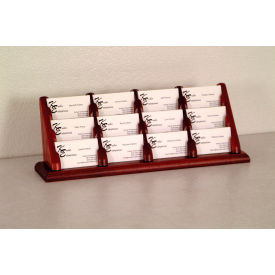 Wooden Mallet BCC4-12MH 12 Pocket Counter Top Business Card Holder - Mahogany image.
