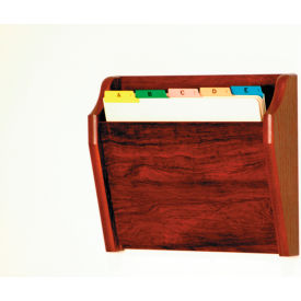 Wooden Mallet CH14-1MH Single Tapered Pocket Chart Holder - Mahogany image.