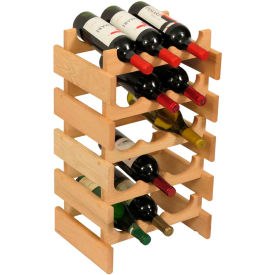 15 Bottle Dakota Wine Rack, Unfinished, 23-3/4 15 Bottle Dakota Wine Rack, Unfinished, 23-3/4