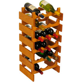 18 Bottle Dakota Wine Rack, Medium Oak, 28-3/8 18 Bottle Dakota Wine Rack, Medium Oak, 28-3/8
