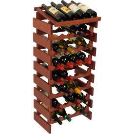 32 Bottle Dakota Wine Rack with Display Top, Mahogany, 39-1/2