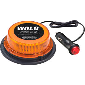 Wolo Manufacturing Corp 3035MP-A Wolo® Mini Warning Light Super Bright LEDs, Amber Lens - 3035 Mp-A image.