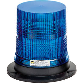Wolo Manufacturing Corp 3065P-B Wolo® LED Permanent Mount Warning Light, Quad Flash 12-100-Volt Blue Lens - 3065P-B image.