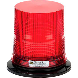 Wolo Manufacturing Corp 3090PPM-R Wolo® LED Permanent Mount Or 1" Npt Pipe Mount Warning Light, Red Lens - 3080Ppm-A image.