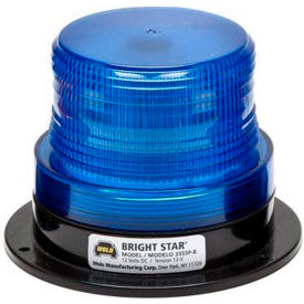 Wolo Manufacturing Corp 3355P-B Wolo® Strobe Warning Light Permanent Mount 12-110 Volt Blue Lens - 3355P-B image.