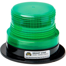 Wolo Manufacturing Corp 3367P-G Wolo® Strobe Warning Light Permanent Mount 12-110 Volt Green Lens - 3367P-G image.