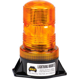 Wolo Manufacturing Corp 3930-A Wolo® LED Warning Light Permanent Mount 12-100 Volt Amber Lens - 3930-A image.