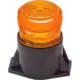 Wolo Manufacturing Corp 3950-A Wolo® LED Warning Light 12-24-Volt Permanent Mount Amber Lens Low Profile - 3950-A image.
