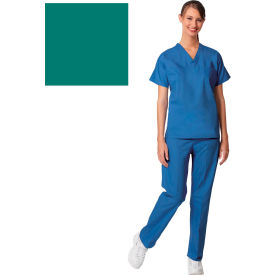 Superior Surgical Mfg Co 67942XL Unisex Set-In Sleeve Scrub Shirt, Reversible, Jade, 2XL image.