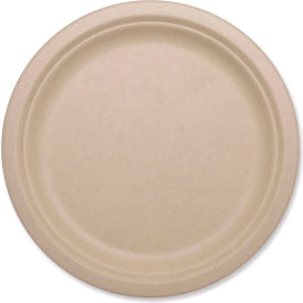 World Centric® Fiber Plates 10-1/8" Dia. Natural 800/Carton 