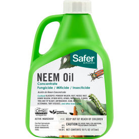 Woodstream Corporation 5182-6 Safer® Brand Neem Oil Concentrated Fungicide, Miticide & Insecticide, 16 oz. Bottle - 5182-6 image.