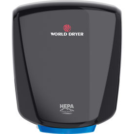 World Dryer Corporation Q-162A2 World Dryer® VERDEdri® Hi-Speed Hand Dryer, ADA Compliant, Black Aluminum, 120-277V image.