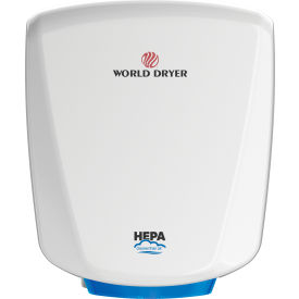 World Dryer Corporation Q-974A2 World Dryer® VERDEdri® Hi-Speed Hand Dryer, ADA Compliant, White Aluminum, 120-277V image.