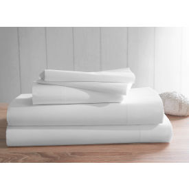 WELSPUN USA INC. WHS1-SS-FUL3-01 Welspun T200 Full Fitted Sheet - 54"L x 80"W, White image.
