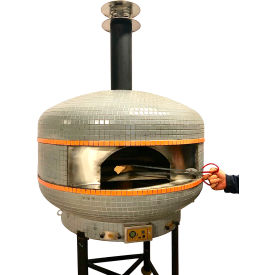 WPPO LLC WKPM-D100 WPPO Professional Lava Digital Controlled Wood Fired Oven W/Convection Fan, 40" image.