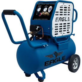 Wood Industries, Inc. EA-5200 Eagle™ Portable Air Compressor w/ Wheels, 2 HP, 15 Gallon Capacity, Horizontal, 6 CFM image.