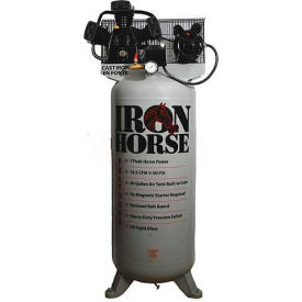 Iron Horse IHD7180V1 5 HP Single-Stage Comp 80  Gal Vertical 150 PSI 16 CFM 1-Phase 208-230V 