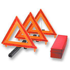 Cortina Safety Products 95-03-009 Cortina 95-03-009 3-Piece Triangle Warning Kit image.
