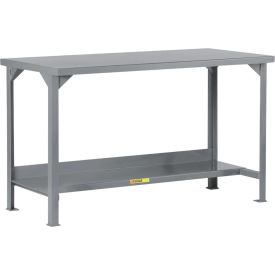 Welded Steel Workbench - Steel Top & Shelf - 48"W x 30"D x 36"H view 2