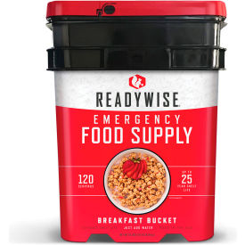 ReadyWise 01-121 Breakfast Only Grab and Go Bucket, 120 Servings