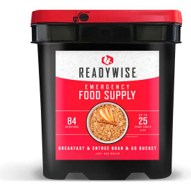 ReadyWise 01-184 Breakfast and Entre Grab and Go Food Kit,84 Servings