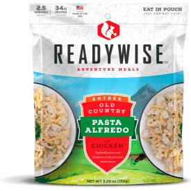 ReadyWise 05-902 Outdoor Pasta Alfredo with Chicken, 2 Servings/Pouch, 6/Pack