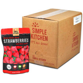 ReadyWise SK05-006, Simple Kitchen Freeze Dried Strawberries, 4 Servings/Pouch, 6 Pack