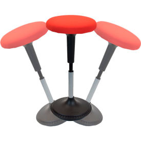 Uncaged Ergonomics WSr Uncaged Ergonomics Adjustable Height Wobble Stool Swivel Chair - Red image.