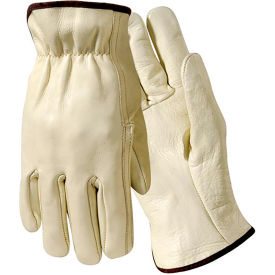 WELLS LAMONT INDUSTRIAL Y0032S Wells Lamont Industrial Driver Grain Cowhide Glove W/ Straight Thumb, Foam Liner, S, 12 Pairs image.