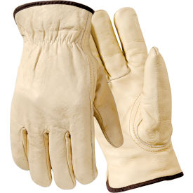 WELLS LAMONT INDUSTRIAL Y0062L Wells Lamont Industrial Insulated Cowhide Leather Driver Glove, Jersey Lined, L, 12 Pairs image.