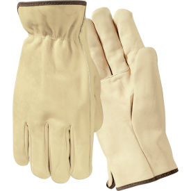 WELLS LAMONT INDUSTRIAL Y0135L Wells Lamont Industrial Grain Cowhide Driver Glove W/ Straight Thumb, Economy, L, 12 Pairs image.