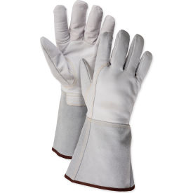 WELLS LAMONT INDUSTRIAL Y2022XL Wells Lamont Industrial Goatskin Welder Glove W/ Gauntlet Cuff, A2 Kevlar Lined, XL, 12 Pairs image.
