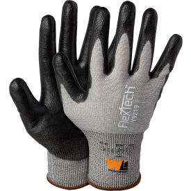 WELLS LAMONT INDUSTRIAL Y9219L Wells Lamont Industrial Polyurethane-Coated Gloves, 18 Gauge, ANSI A9 Cut, Gray, 4 L, 12 Pairs image.