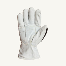 SUPERIOR GLOVE WORKS USA LIMITED 378GKGVBEM Superiorglove Endura Goatskin Leather Gloves, Blended Kevlar Lining, ANSI A6, M image.