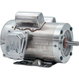 SS Washdown Duty Motor, 2HP, 3600 RPM, 115/230V, TEFC, 56C Frame view 2